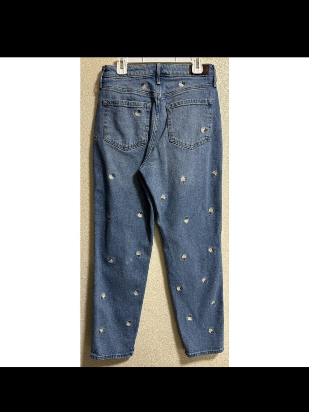 Embroidered High Rise Mom Jeans - Picture 2 of 10